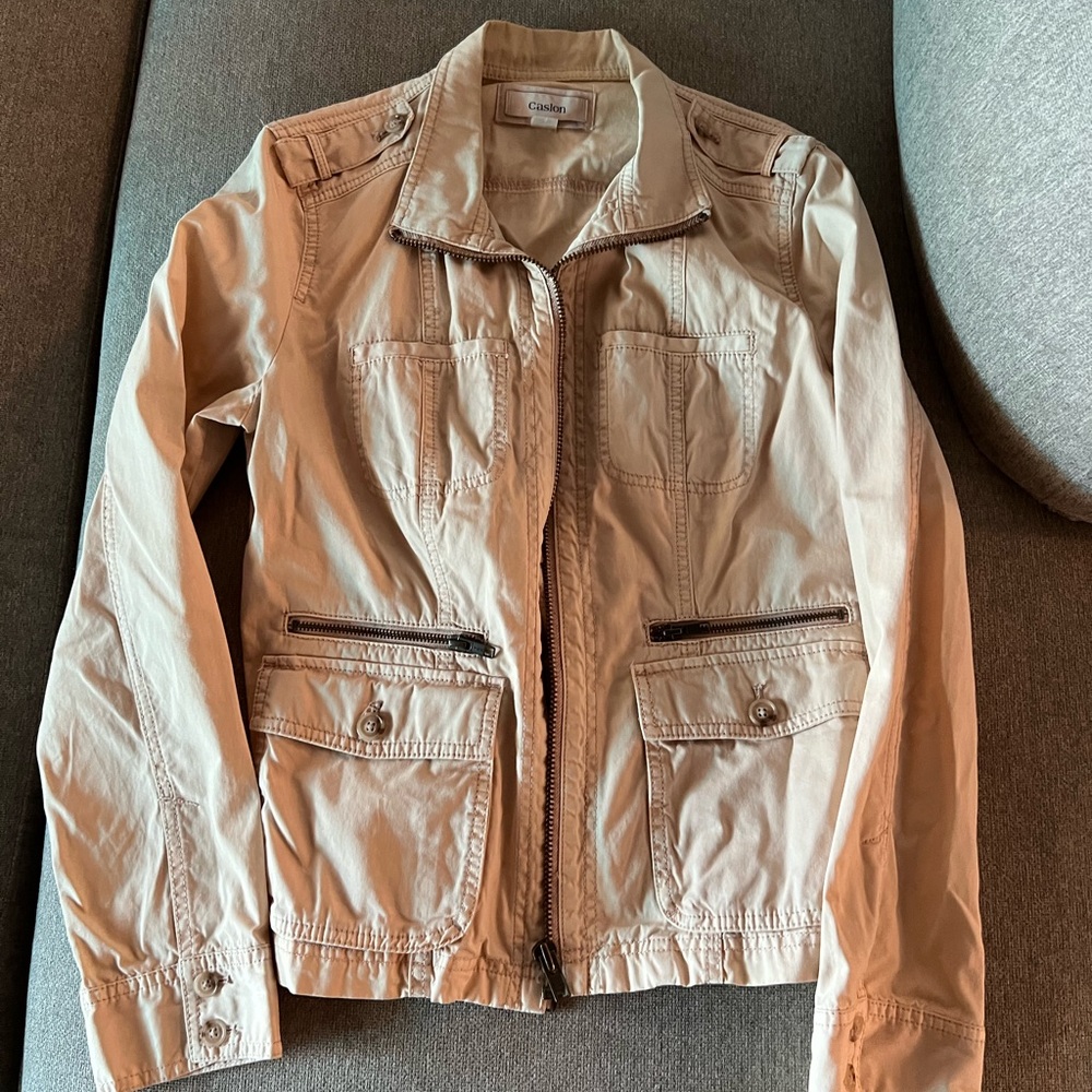 beige tan utility jacket
